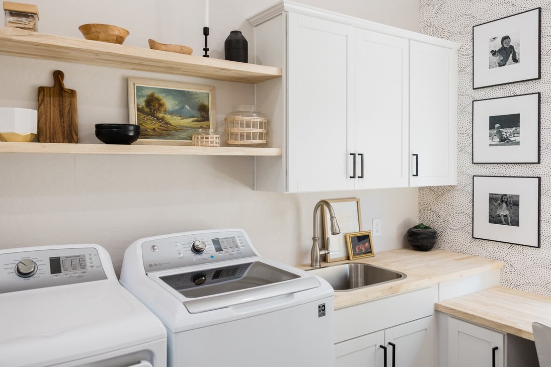 Washing Machine in a Laundry Room